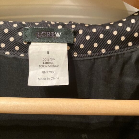 JCrew silk black and white polka dot dress - Picture 3 of 6